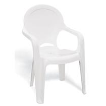 Cadeira plastica monobloco com bracos infantil tiquetaque branca - TRAMONTINA