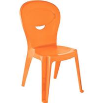 Cadeira plastica monobloco infantil vice laranja