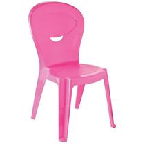 Cadeira plastica monobloco infantilo vice rosa