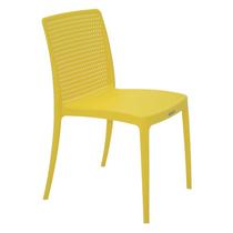Cadeira plastica monobloco isabelle amarela - TRAMONTINA