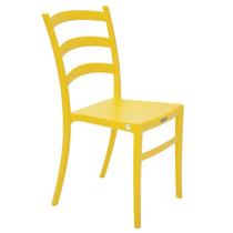 Cadeira plastica monobloco nadia amarela - TRAMONTINA