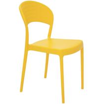 Cadeira Plástica Sem Braços Tramontina Sissi Amarelo Encosto Cadeira Plástica Sem Braços Tramontina Sissi Amarelo Encosto
