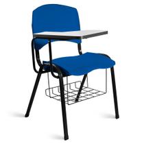 Cadeira Plástica Universitária A/E Azul Lara - Ideaflex