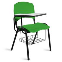 Cadeira Plástica Universitária A/E Verde Lara - Shopcadeiras