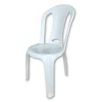 Cadeira Plástico Branca Resistente Área De Lazer Suporta 154kg Cadeira Plástico Branca Resistente Área De Lazer Suporta 154kg