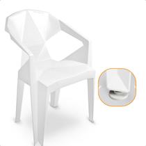 Cadeira Plástico Diamond Polipropileno Design Moderno Suporta 182kg Área de Lazer Interna Externa