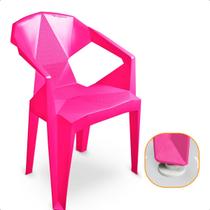 Cadeira Plástico Diamond Polipropileno Design Moderno Suporta 182kg Área de Lazer Interna Externa