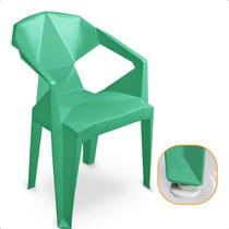 Cadeira Plástico Diamond Polipropileno Design Moderno Suporta 182kg Área de Lazer Interna Externa