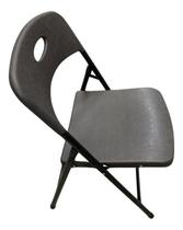 Cadeira Plástico Dobrável Camping 78X46X50Cm - Preto - Maxichef