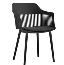 Cadeira Polipropileno Marcela Preta Sala Cozinha Jantar