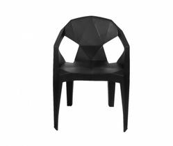 Cadeira Poltrona Apoio De Braço Plástica Até 182kg Diamond - JR Plásticos