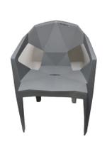 Cadeira Poltrona Apoio De Braço Plástica Futurista Diamond