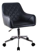 Cadeira Poltrona Couro P.u. 89x59x55cm Capitone - Ate 120kg