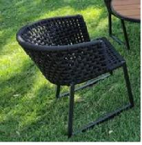 Cadeira Poltrona de Alumínio E Corda Náutica Jardim Varanda