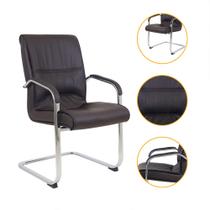 Cadeira Poltrona de Escritório Diretor Big Fixa Base Cromada Preta Executiva Regulável Cadeira Poltrona de Escritório Diretor Big Fixa Base Cromada Preta Executiva Regulável