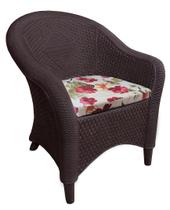 Cadeira Poltrona Decorativa Dallas Polietileno Com Almofada