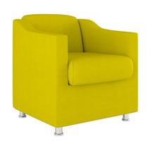 Cadeira Poltrona Decorativa Recepção Sala Quarto Suede - Balaqui Decor