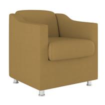 Cadeira Poltrona Decorativa Recepção Sala Quarto Suede