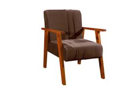 Cadeira Poltrona Decorativa Veludo Marrom Leitura Papai Estofada Direto da Fábrica Luxo