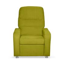 Cadeira Poltrona Do Papai Reclinável Confortável Suede Amarelo