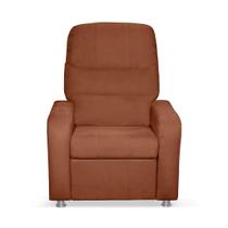 Cadeira Poltrona Do Papai Reclinável Confortável Suede Terracota - Kibarato Móveis