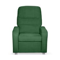 Cadeira Poltrona Do Papai Reclinável Confortável Suede Verde Cadeira Poltrona Do Papai Reclinável Confortável Suede Verde