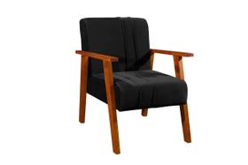 Cadeira Poltrona Escritorio tecido sued moderna preto
