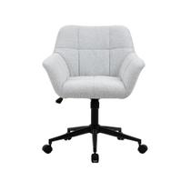 Cadeira Poltrona Giratória Pelegrin PEL-0202 Tecido Cinza Claro Cadeira Poltrona Giratória Pelegrin PEL-0202 Tecido Cinza Claro