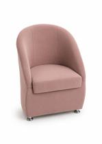 Cadeira Poltrona Lua Arredondada tila suede Para Sala, Escritório, Jantar e Penteadeira COR ROSE Cadeira Poltrona Lua Arredondada tila suede Para Sala, Escritório, Jantar e Penteadeira COR ROSE