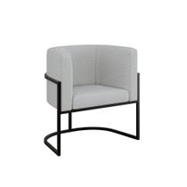 Cadeira Poltrona Lua Bouclê Base de Metal Preta Reforçada Cadeira Poltrona Lua Bouclê Base de Metal Preta Reforçada