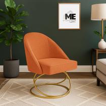 Cadeira Poltrona Lua Bouclê Base Luxo