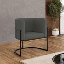 Cadeira Poltrona Lua Moderna Veludo Base de Metal Preto Cadeira Poltrona Lua Moderna Veludo Base de Metal Preto