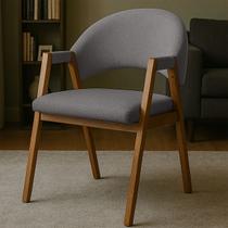 Cadeira Poltrona para Sala Madeira Maciça Luxo e Conforto Linho Cadeira Poltrona para Sala Madeira Maciça Luxo e Conforto Linho