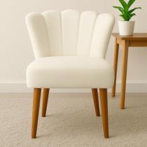 Cadeira Poltrona Pétala Estofada Veludo Decorativa Recepção