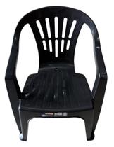 Cadeira Poltrona Plástica Plasnew Desenhada Preta Cadeira Poltrona Plástica Plasnew Desenhada Preta