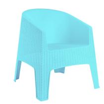 Cadeira Poltrona Plástica Rattan Com Braço Palhinha Dakar Corbã Para Ambientes Externos e Internos Capacidade 140kg