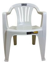 Cadeira Poltrona Plástico Mor Resistente C/ Braço Bela Vista