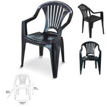 Cadeira Poltrona Plástico Vime Multiuso Para Lazer Preta