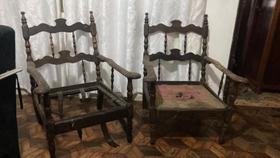 Cadeira Poltrona Provençal P/ Reforma Madeira Maciça Imbuia - Maciços Móveis e Antiguidades
