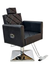 Cadeira Poltrona Reclinável Confort De Cabeleireiro Base quadrada - Bethel Moveis