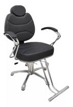 Cadeira Poltrona Reclinável Para Maquiagem E Sobrancelha - Preto Acetinado - Moveis e companhia