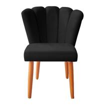 Cadeira Poltrona Sala de Jantar Penteadeira Reforçada Decorativa Pétala Suede