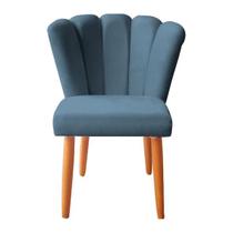 Cadeira Poltrona Sala de Jantar Penteadeira Reforçada Decorativa Pétala Suede