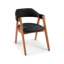 Cadeira Poltrona Sofia para Sala de Jantar em Madeira Maciça com Braços em Corda e Encosto Acolchoad Cadeira Poltrona Sofia para Sala de Jantar em Madeira Maciça com Braços em Corda e Encosto Acolchoad