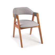 Cadeira Poltrona Sofia para Sala de Jantar em Madeira Maciça com Braços em Corda e Encosto Acolchoad Cadeira Poltrona Sofia para Sala de Jantar em Madeira Maciça com Braços em Corda e Encosto Acolchoad