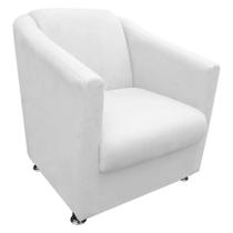 Cadeira Poltrona Tilla material sintético Clinica Sala de Estar material sintético Branco