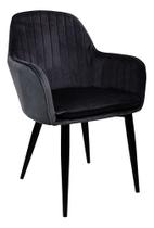 Cadeira Poltrona Vintage Eames Em Tecido De Veludo Preto