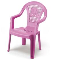 Cadeira Poltroninha Kids Educativa Infantil De Plástico Rosa - Injeplastec