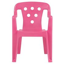 Cadeira Poltroninha Kids Rosa Plástica 52X36Cm Mor