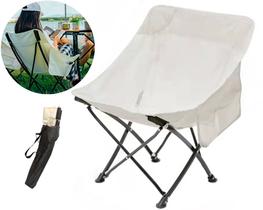 Cadeira portátil dobrável com encosto coluna praia camping viagem